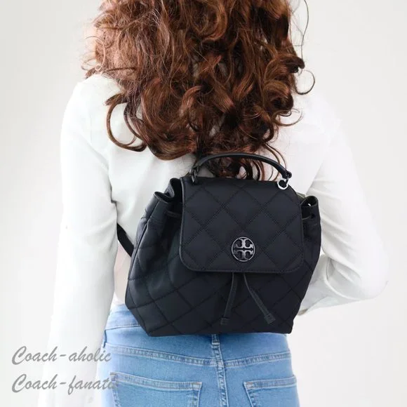 NWT Tory Burch Willa Backpack in Matte Black 145276 - Picture 2 of 11